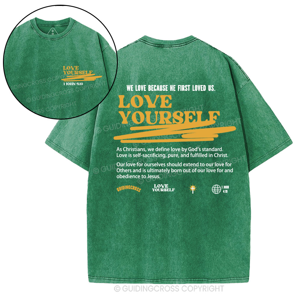 Love Yourself Christian Washed T-Shirt