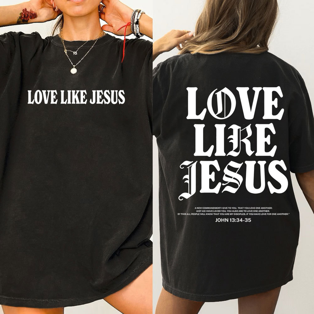 Love like Jesus christian Washed T-Shirt