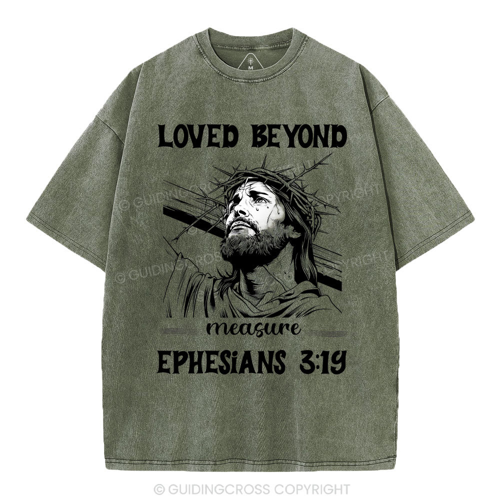 Loved Beyoud Measure Christian Washed T-Shirt