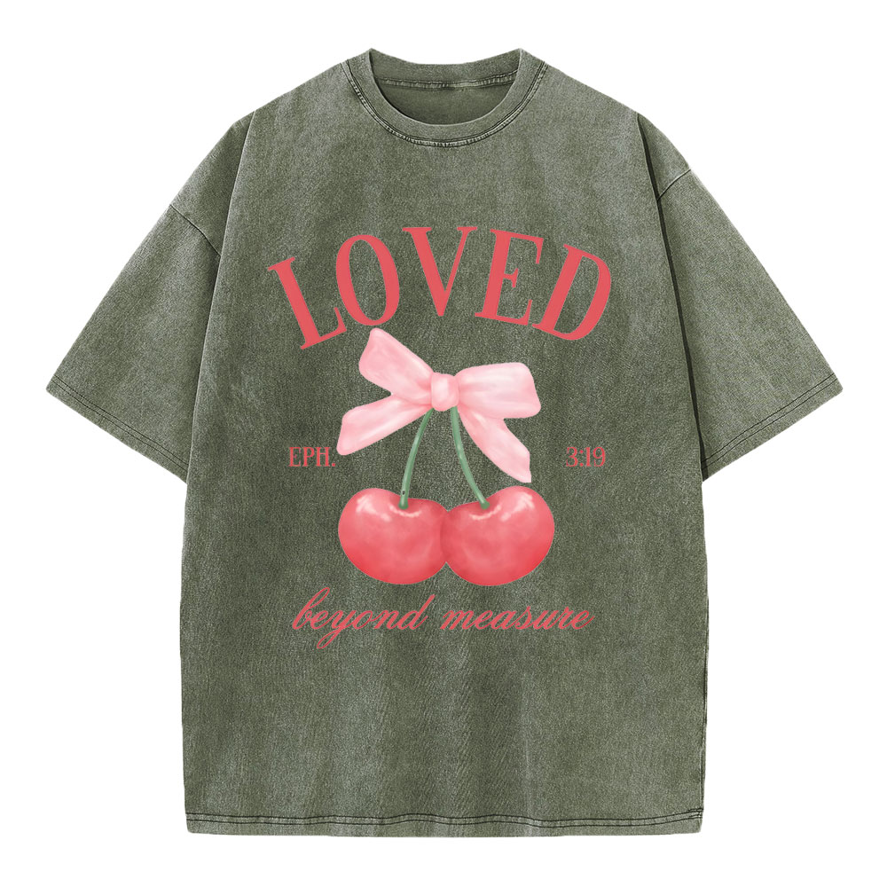 Loved Beyoud Measure Christian Washed T-Shirt