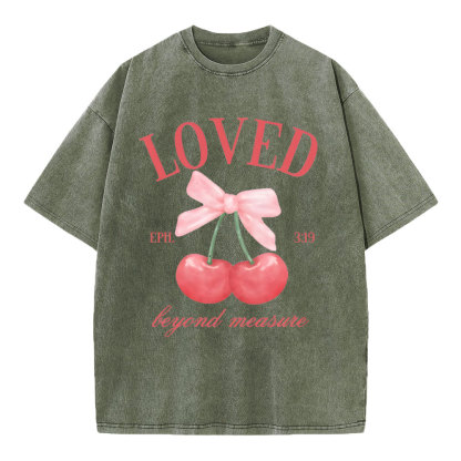 Loved Beyoud Measure Christian Washed T-Shirt
