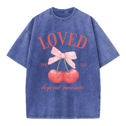 Loved Beyoud Measure Christian Washed T-Shirt
