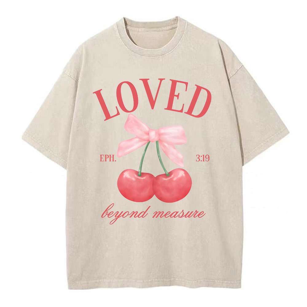 Loved Beyoud Measure Christian Washed T-Shirt