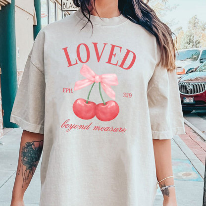 Loved Beyoud Measure Christian Washed T-Shirt