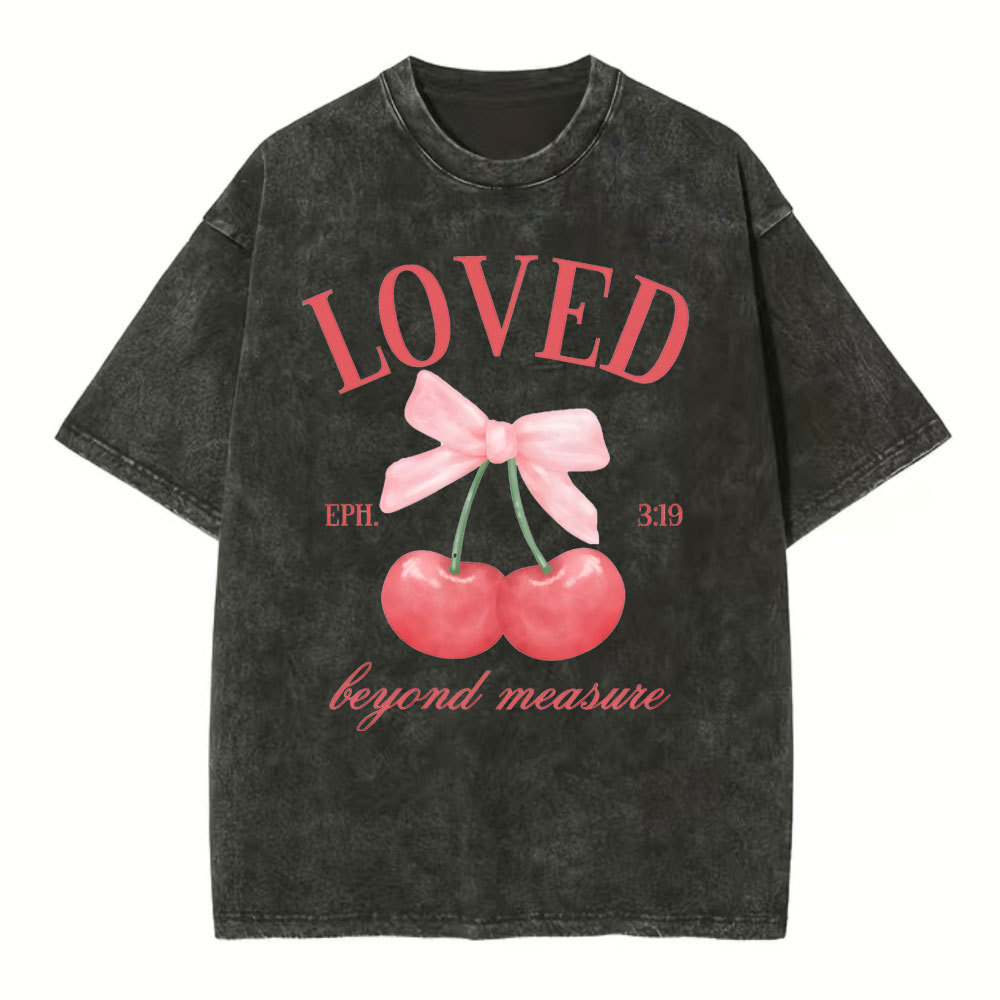 Loved Beyoud Measure Christian Washed T-Shirt