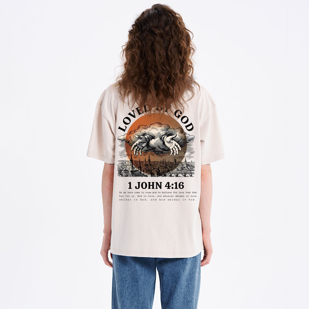 Loved By God Christian Washed T-Shirt