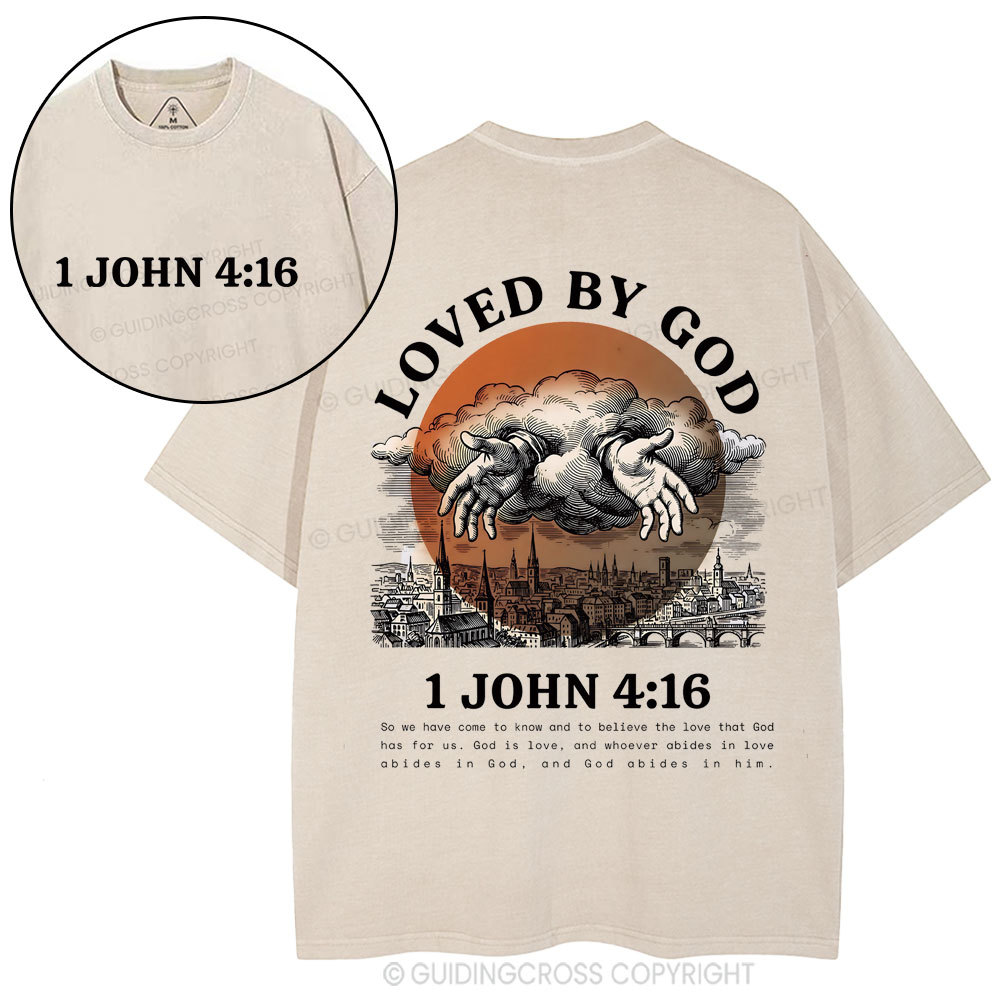 Loved By God Christian Washed T-Shirt