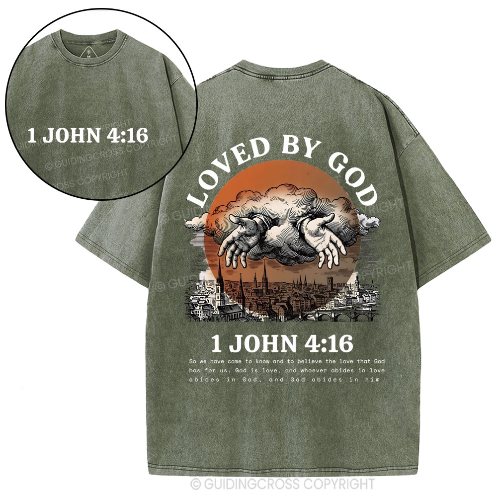 Loved By God Christian Washed T-Shirt