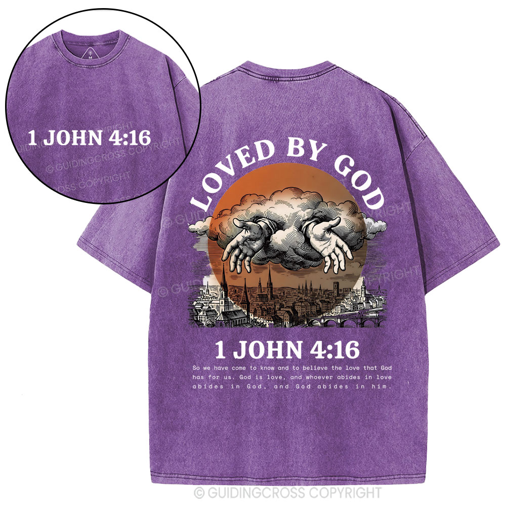 Loved By God Christian Washed T-Shirt