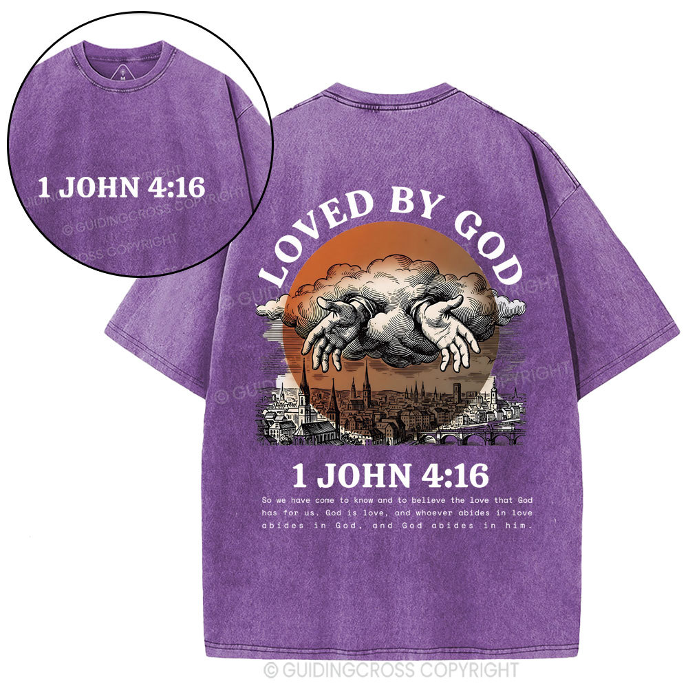 Loved By God Christian Washed T-Shirt