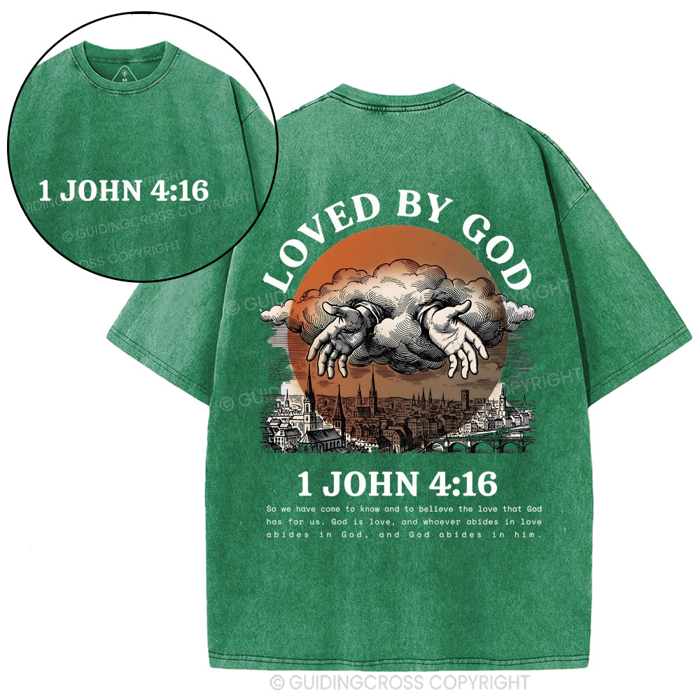 Loved By God Christian Washed T-Shirt