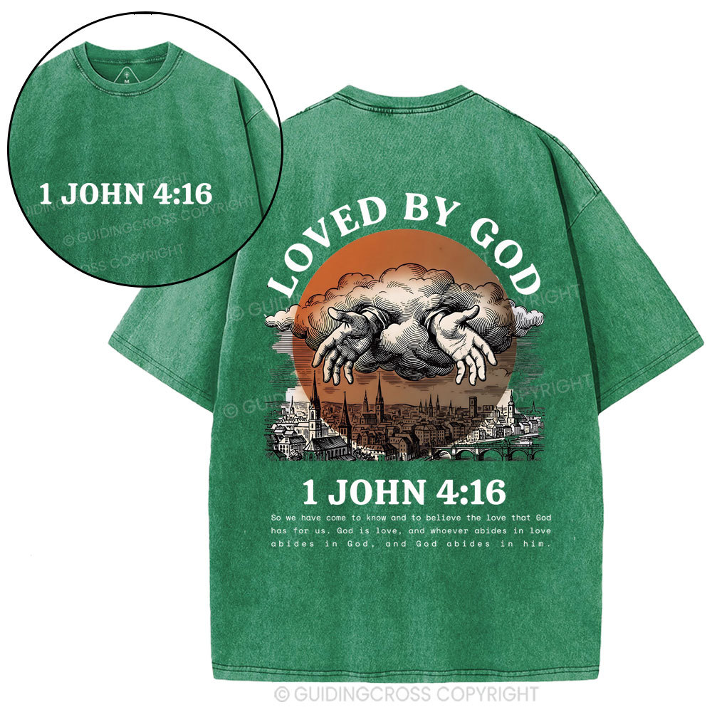 Loved By God Christian Washed T-Shirt