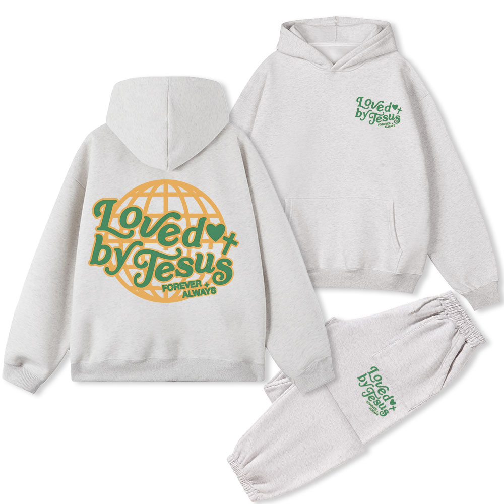 Loved By Jesus Christian Fleece Hoodie Set
