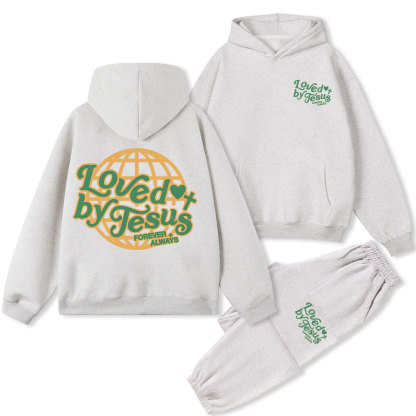 Loved By Jesus Christian Fleece Hoodie Set