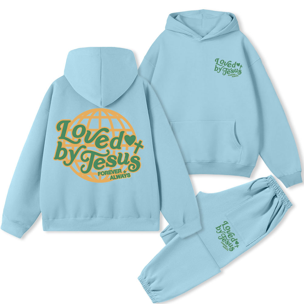 Loved By Jesus Christian Fleece Hoodie Set