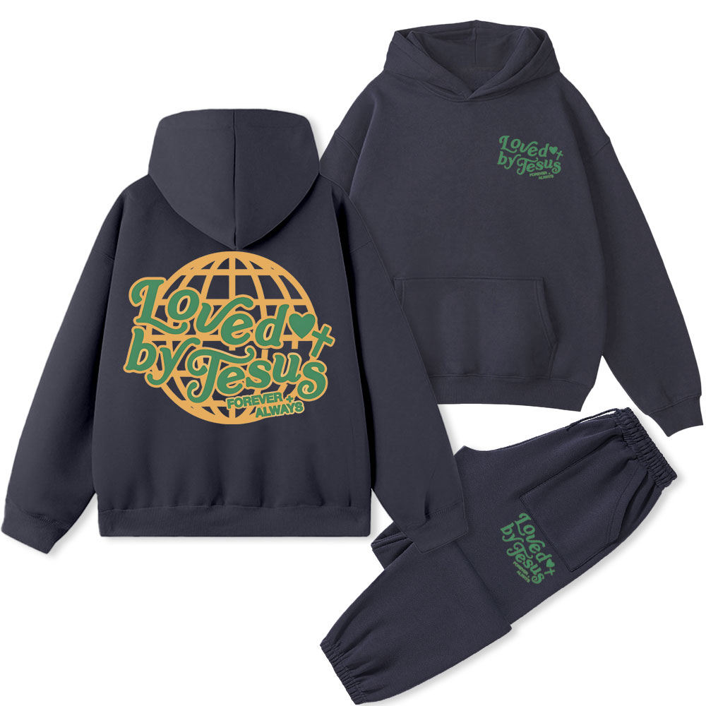 Loved By Jesus Christian Fleece Hoodie Set