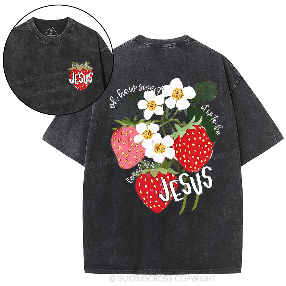 Loved By Jesus Christian Washed T-Shirt
