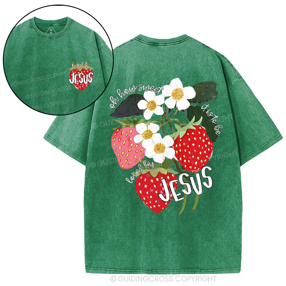 Loved By Jesus Christian Washed T-Shirt