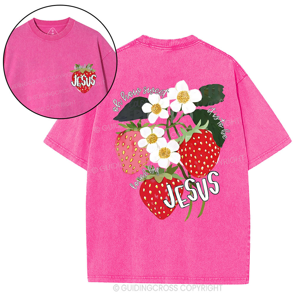 Loved By Jesus Christian Washed T-Shirt