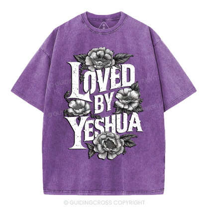 Loved By Yeshua Christian Washed T-Shirt