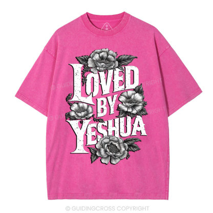 Loved By Yeshua Christian Washed T-Shirt