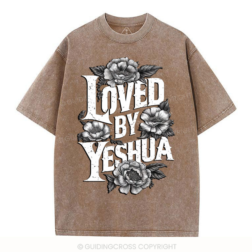 Loved By Yeshua Christian Washed T-Shirt