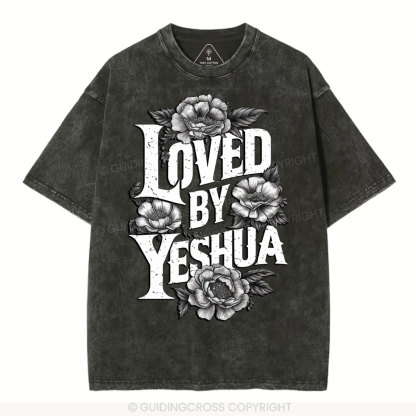 Loved By Yeshua Christian Washed T-Shirt