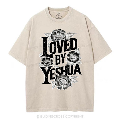 Loved By Yeshua Christian Washed T-Shirt