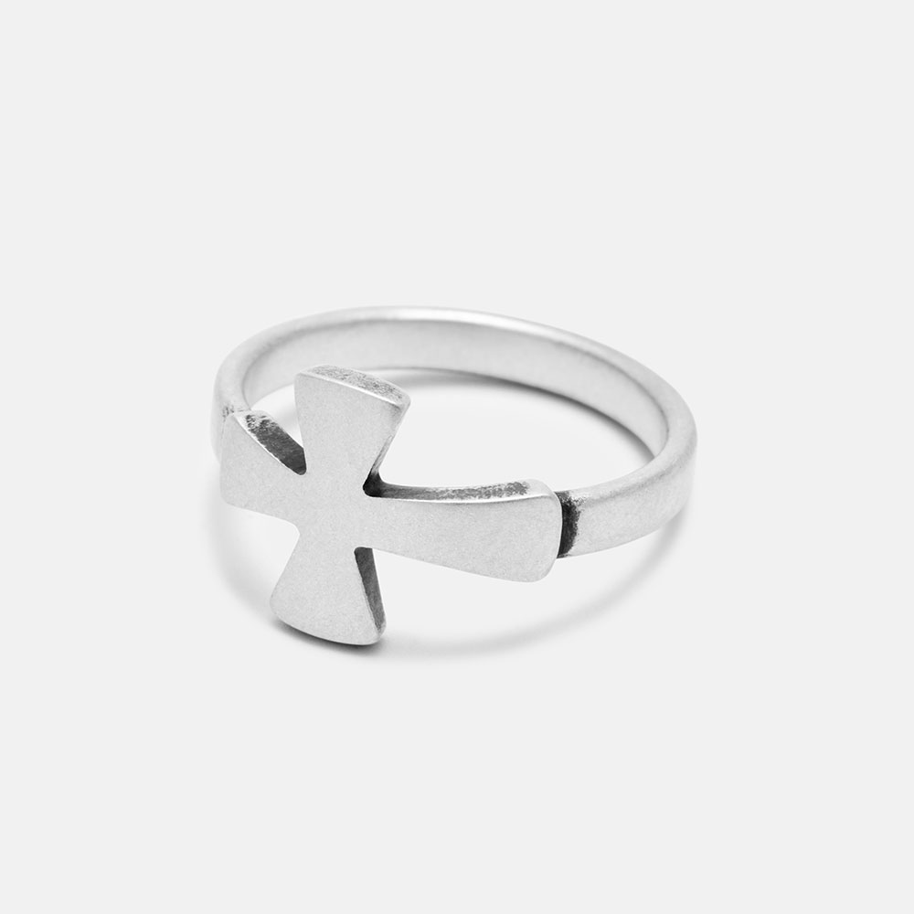 Lucky Cross Christian 925 Sterling Silver Ring