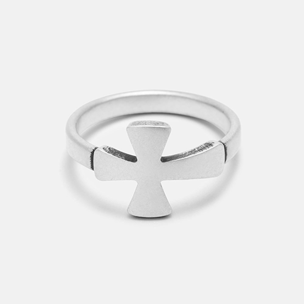 Lucky Cross Christian 925 Sterling Silver Ring