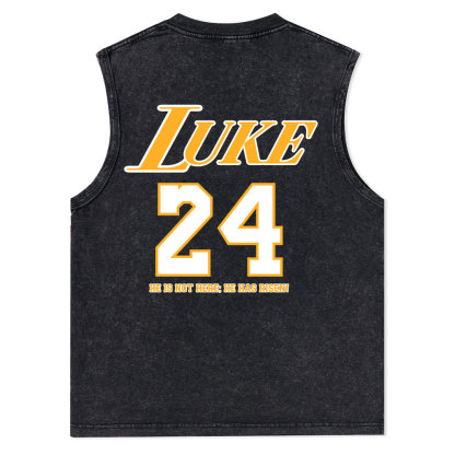 Luke 24 He Is Rizzin Christian Washed Tank Top