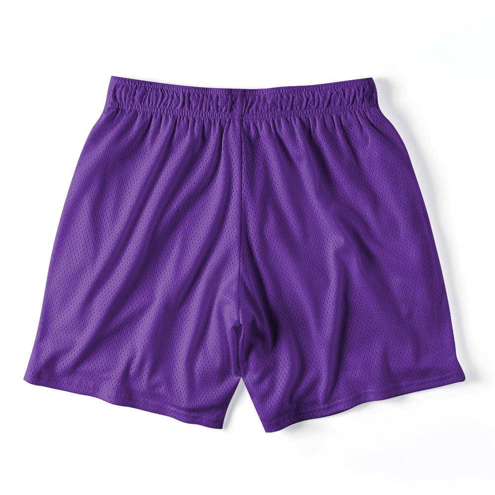 Luke 24 He Is Rizzin Purple Christian Mesh Shorts