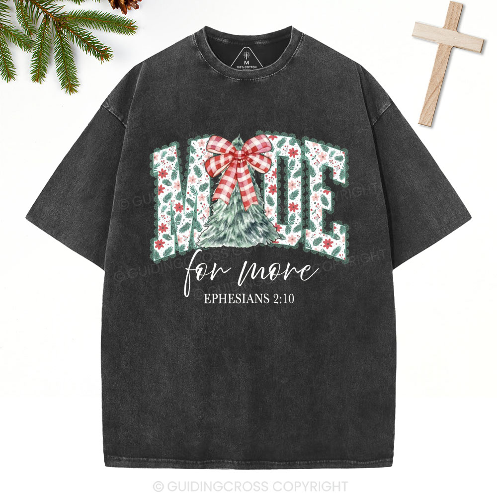 Made For More Christian Christmas Washed T-Shirt
