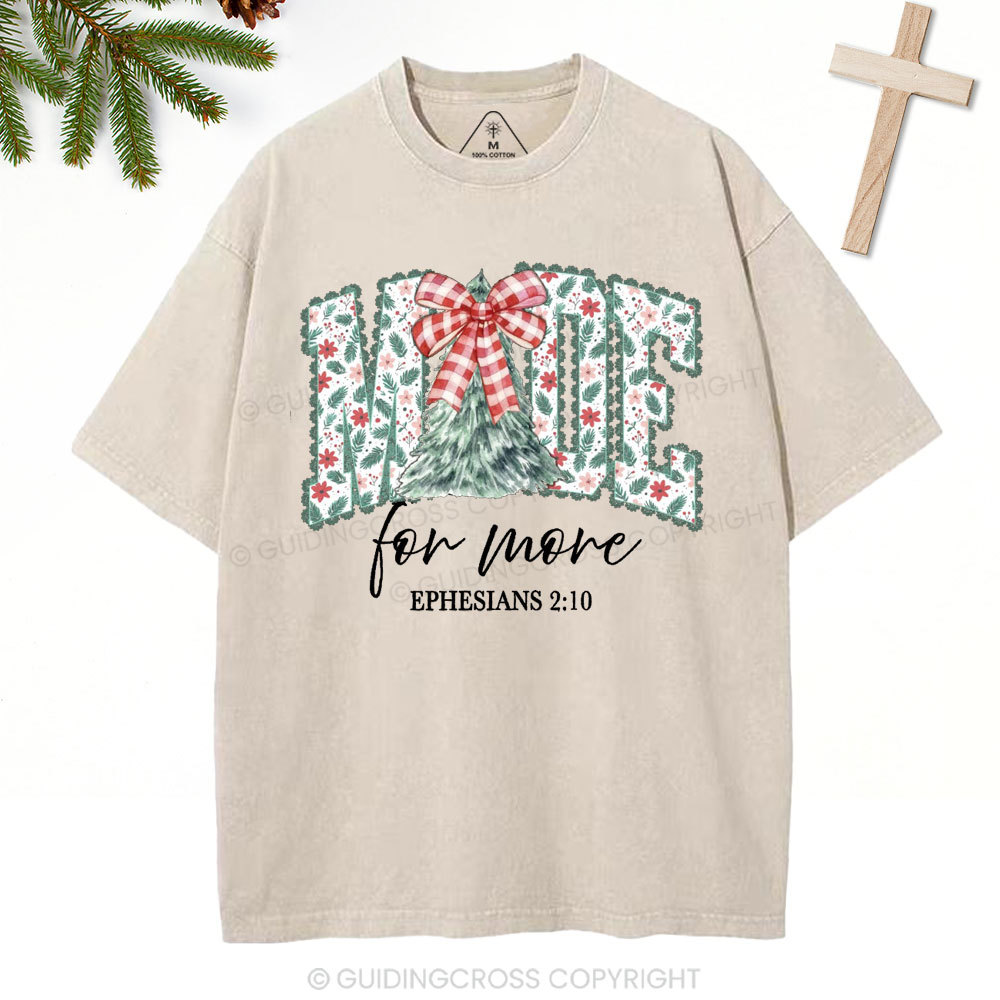 Made For More Christian Christmas Washed T-Shirt