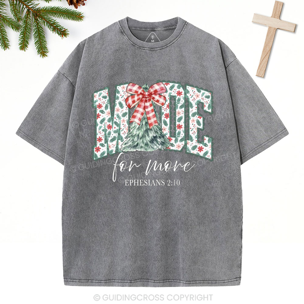 Made For More Christian Christmas Washed T-Shirt