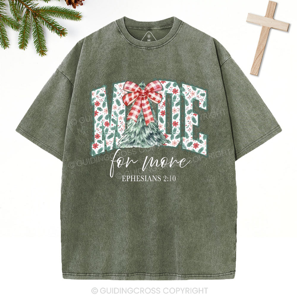 Made For More Christian Christmas Washed T-Shirt
