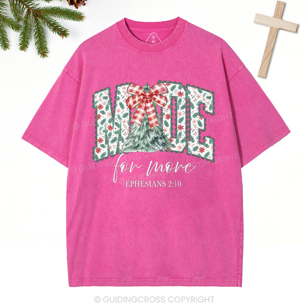 Made For More Christian Christmas Washed T-Shirt