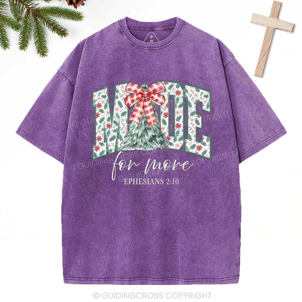 Made For More Christian Christmas Washed T-Shirt