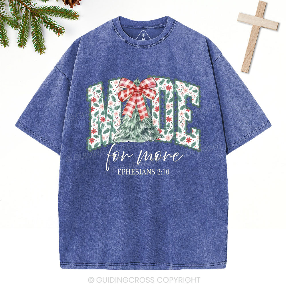 Made For More Christian Christmas Washed T-Shirt