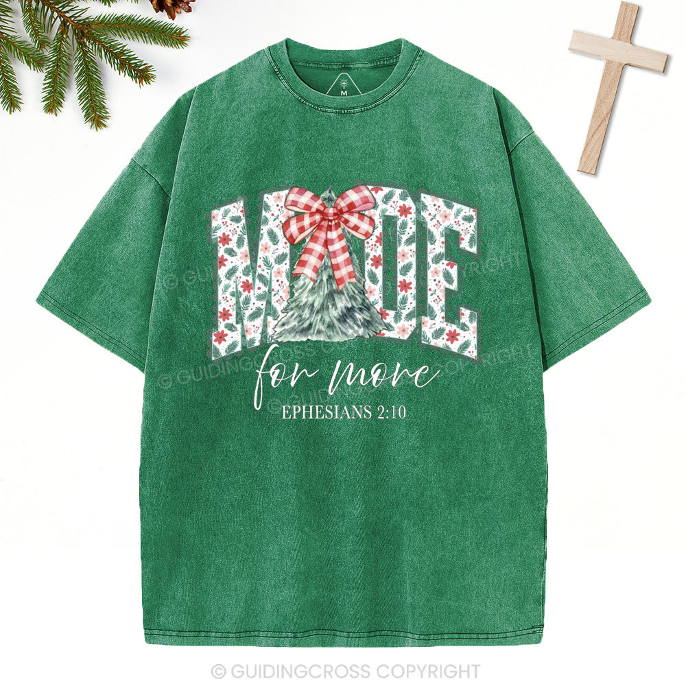 Made For More Christian Christmas Washed T-Shirt