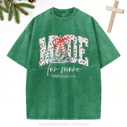 Made For More Christian Christmas Washed T-Shirt