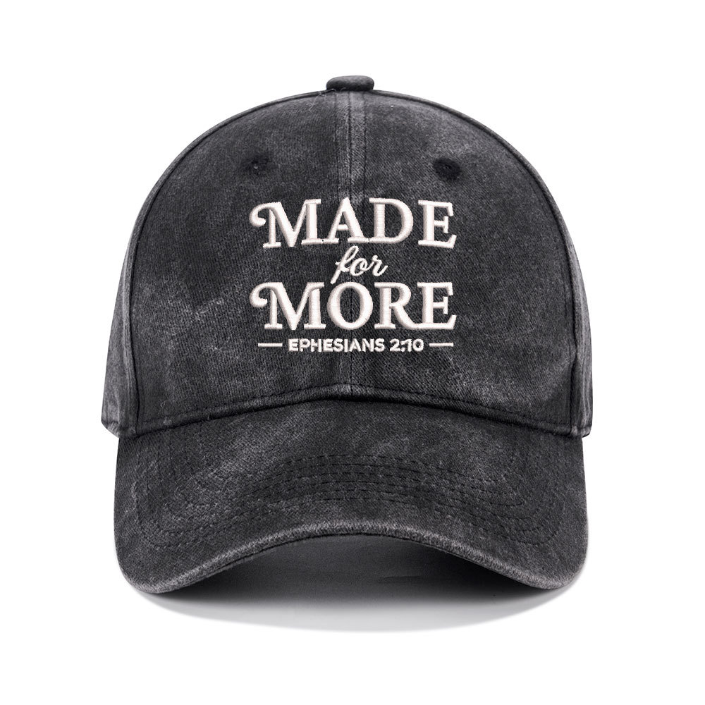 Made For More Christian Couple Washed Hat