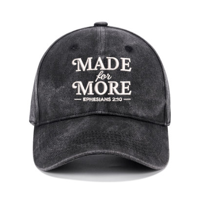Made For More Christian Couple Washed Hat