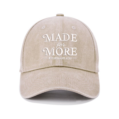 Made For More Christian Couple Washed Hat