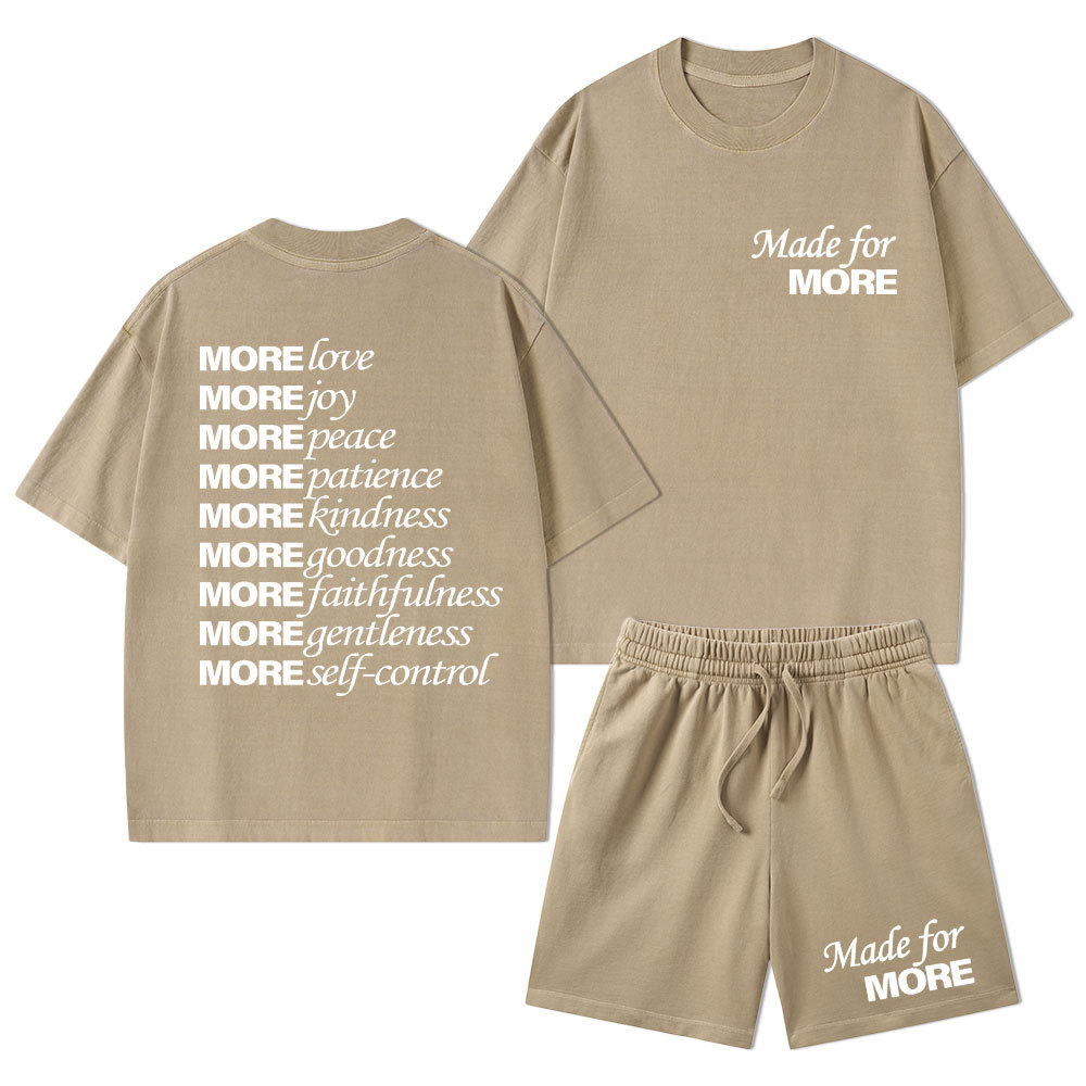 Made For More Christian Washed T-Shirt & Shorts