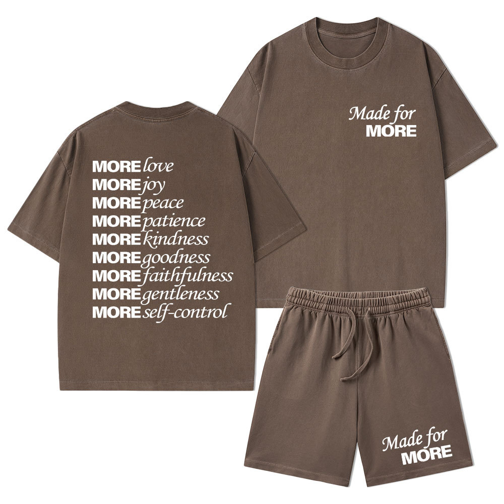 Made For More Christian Washed T-Shirt & Shorts