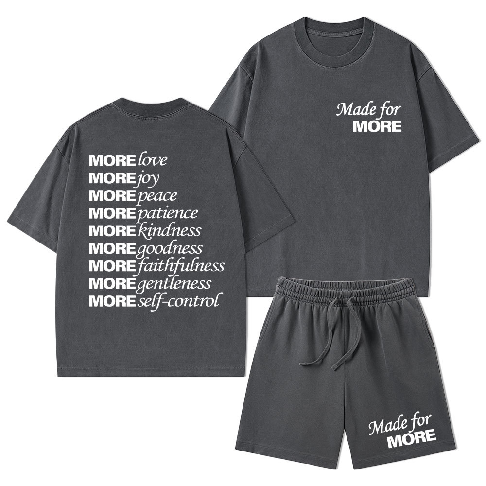 Made For More Christian Washed T-Shirt & Shorts