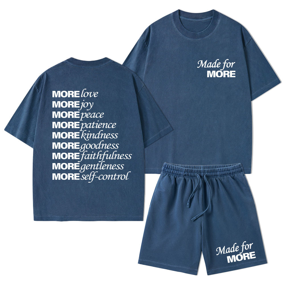 Made For More Christian Washed T-Shirt & Shorts