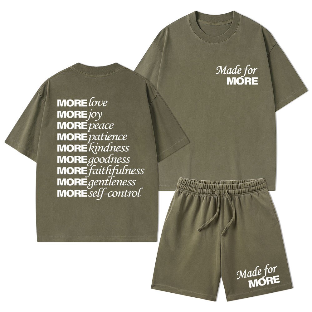 Made For More Christian Washed T-Shirt & Shorts