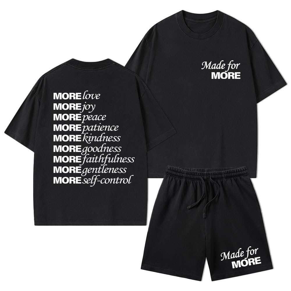 Made For More Christian Washed T-Shirt & Shorts